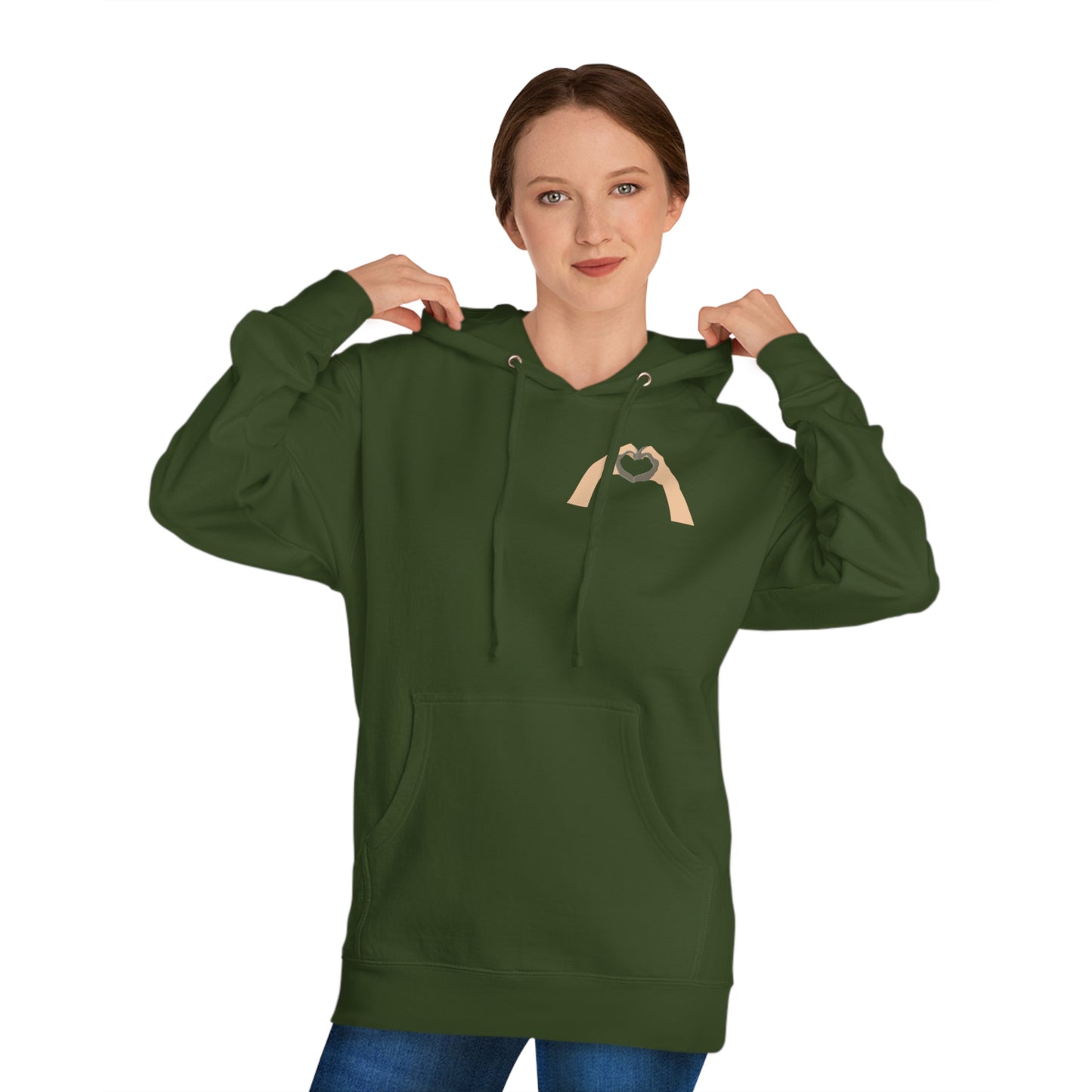 Clay Heart Hands 02 - Pocket Design Hooded Sweatshirt