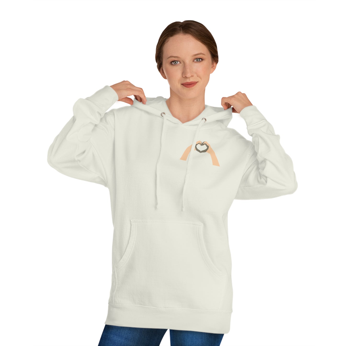 Clay Heart Hands 02 - Pocket Design Hooded Sweatshirt