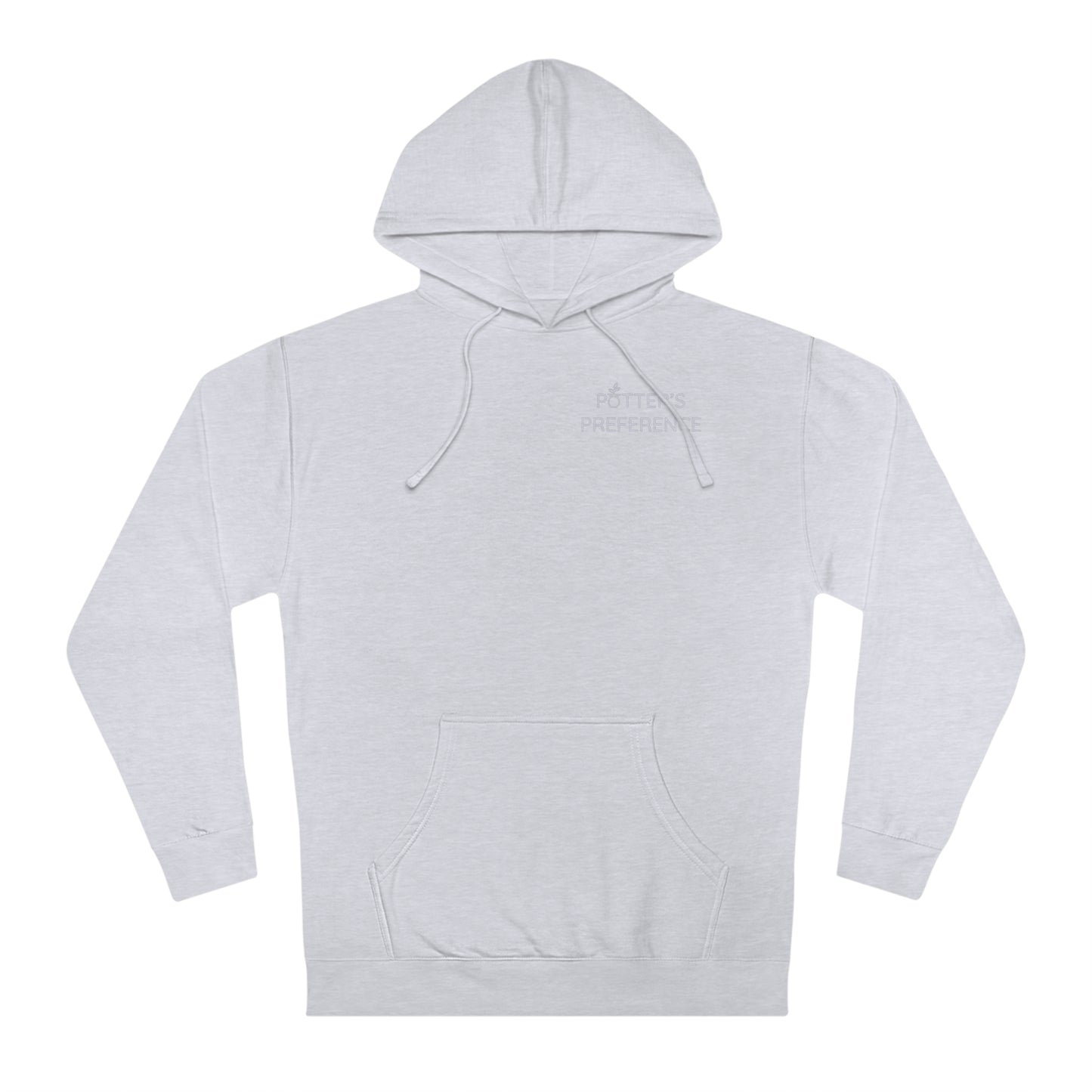 "Potter's Preference" White Pocket Text Hooded Sweatshirt