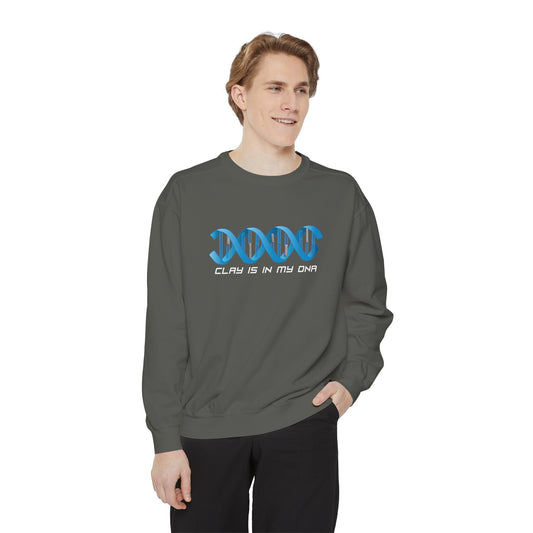 "Clay is in My DNA" White Text Sweatshirt