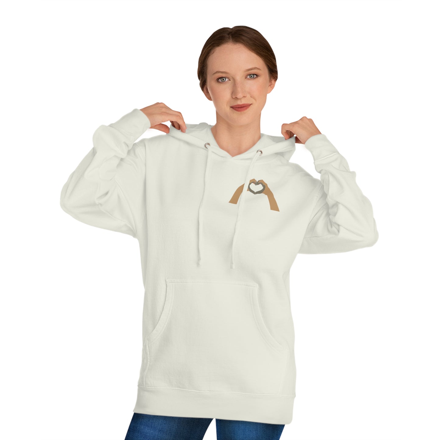 Clay Heart Hands 04 - Pocket Design Hooded Sweatshirt