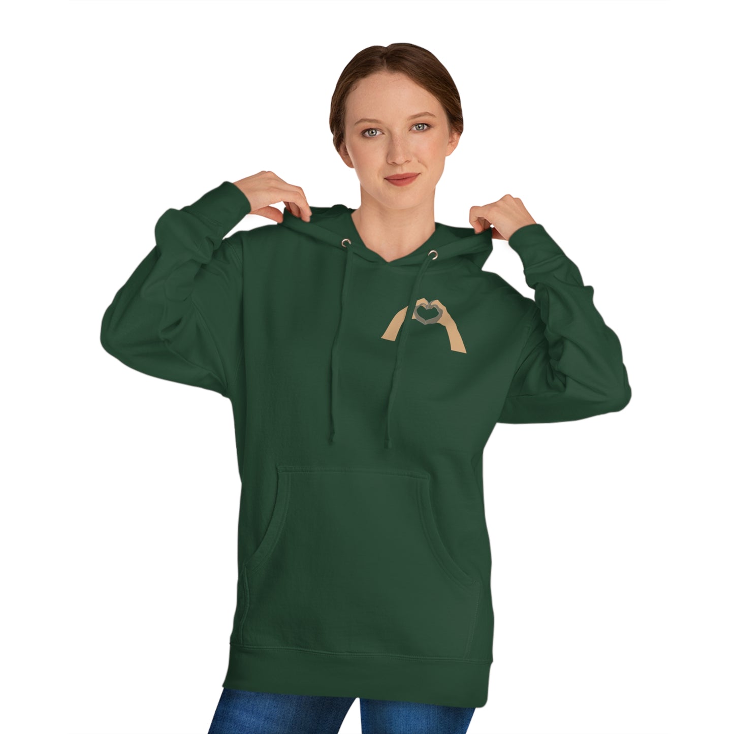 Clay Heart Hands 03 - Pocket Design Hooded Sweatshirt