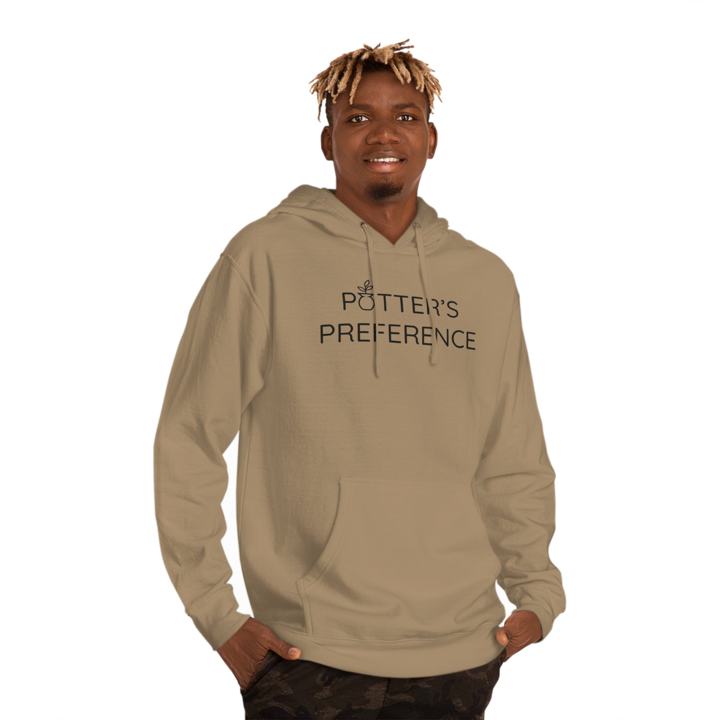 "Potter's Preference" Black Text Hooded Sweatshirt