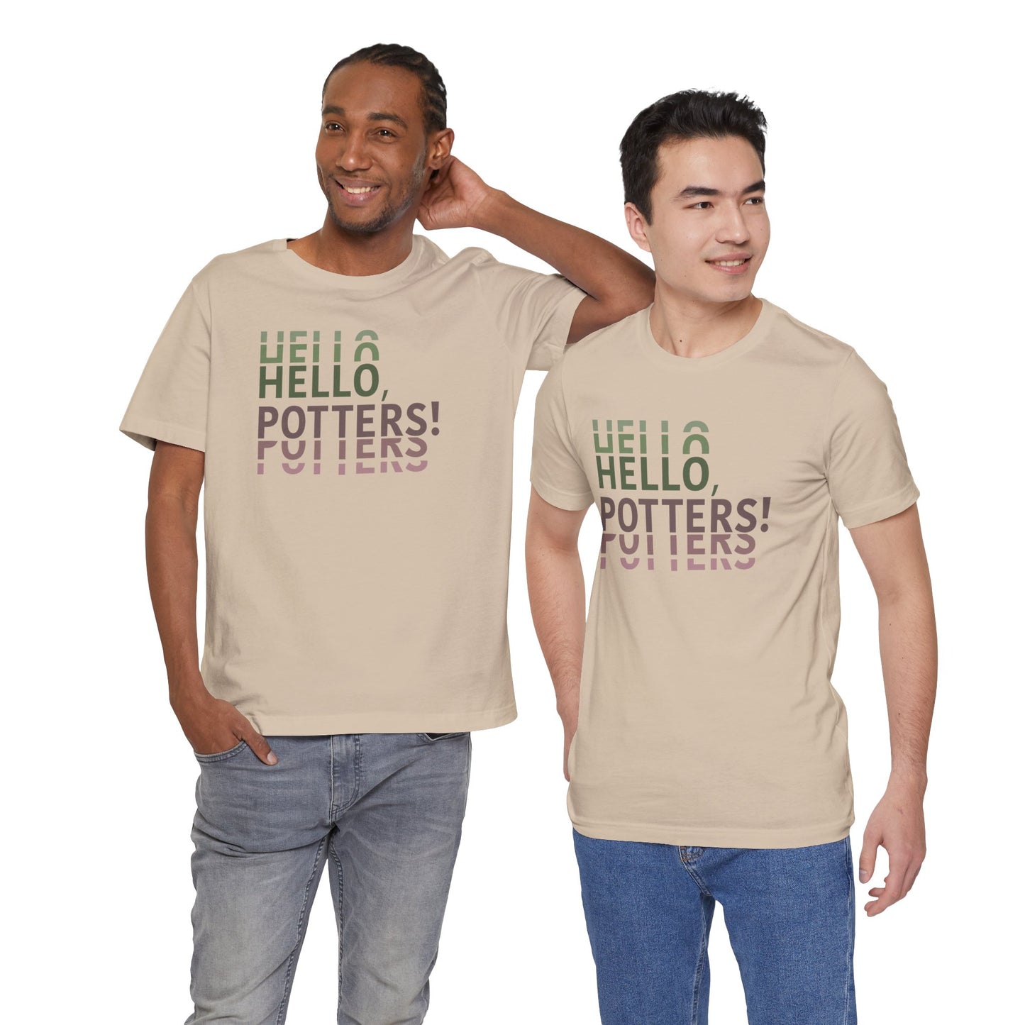 "Hello, Potters!" Left Unisex Tee