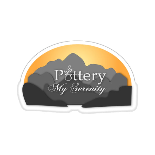 "Pottery My Serenity" Mountain Sticker