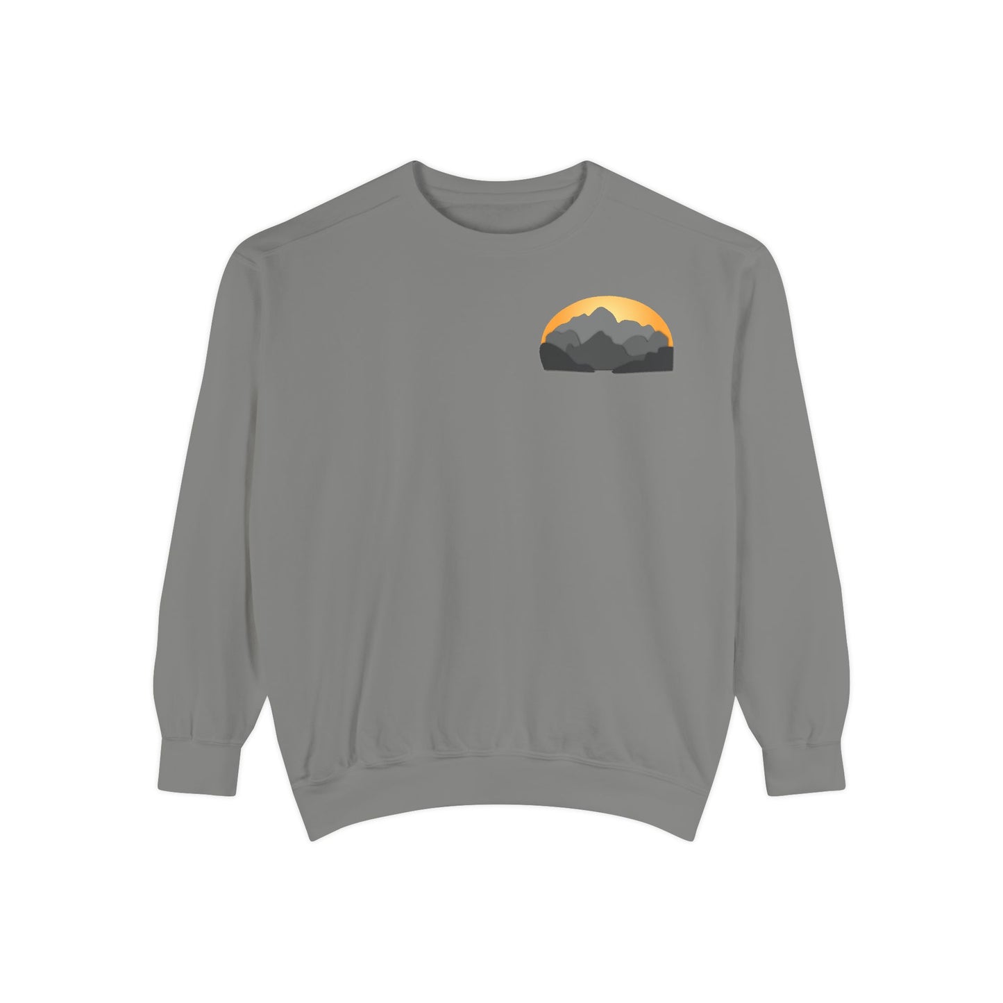 Sunset Mountain Pocket Design Sweatshirt