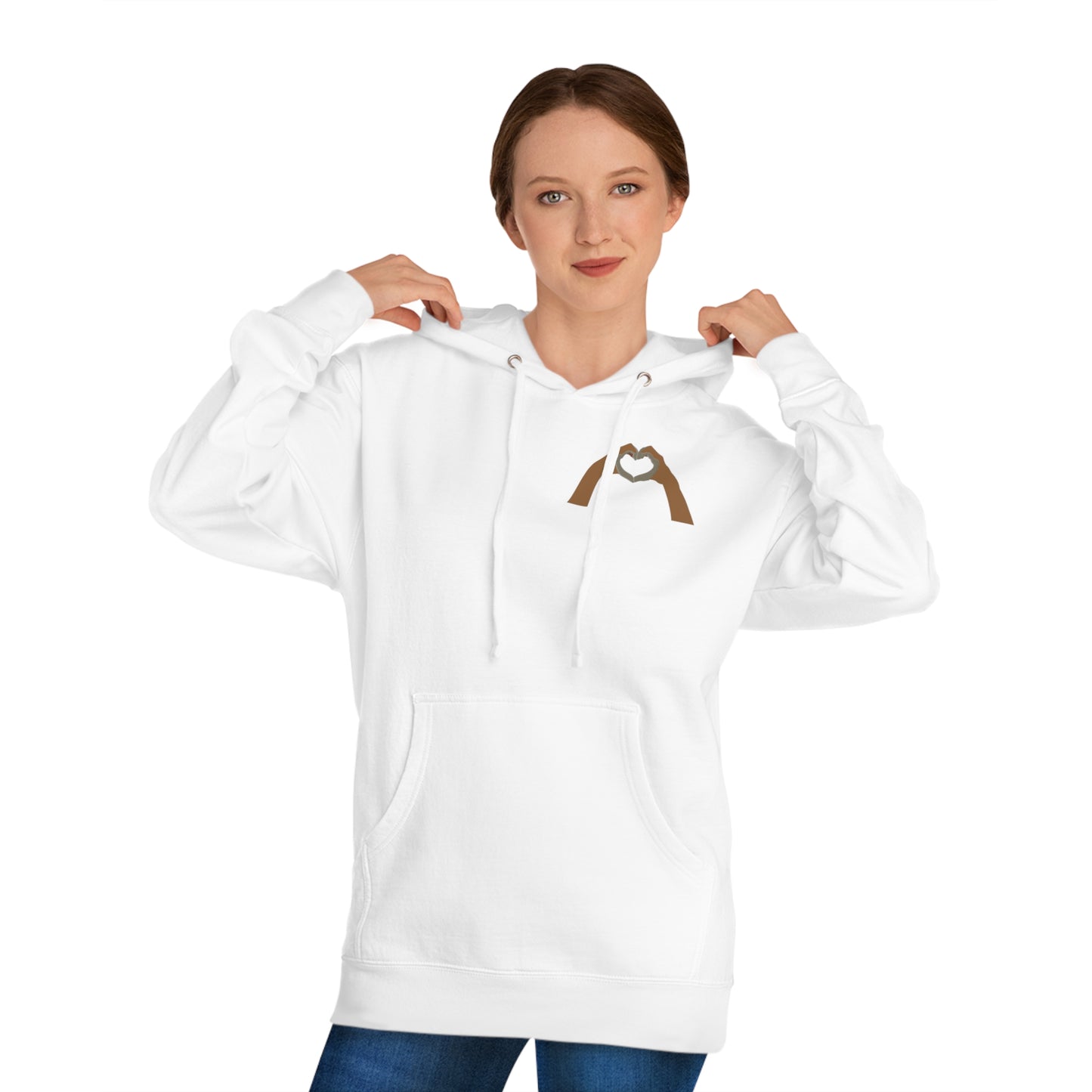 Clay Heart Hands 05 - Pocket Design Hooded Sweatshirt