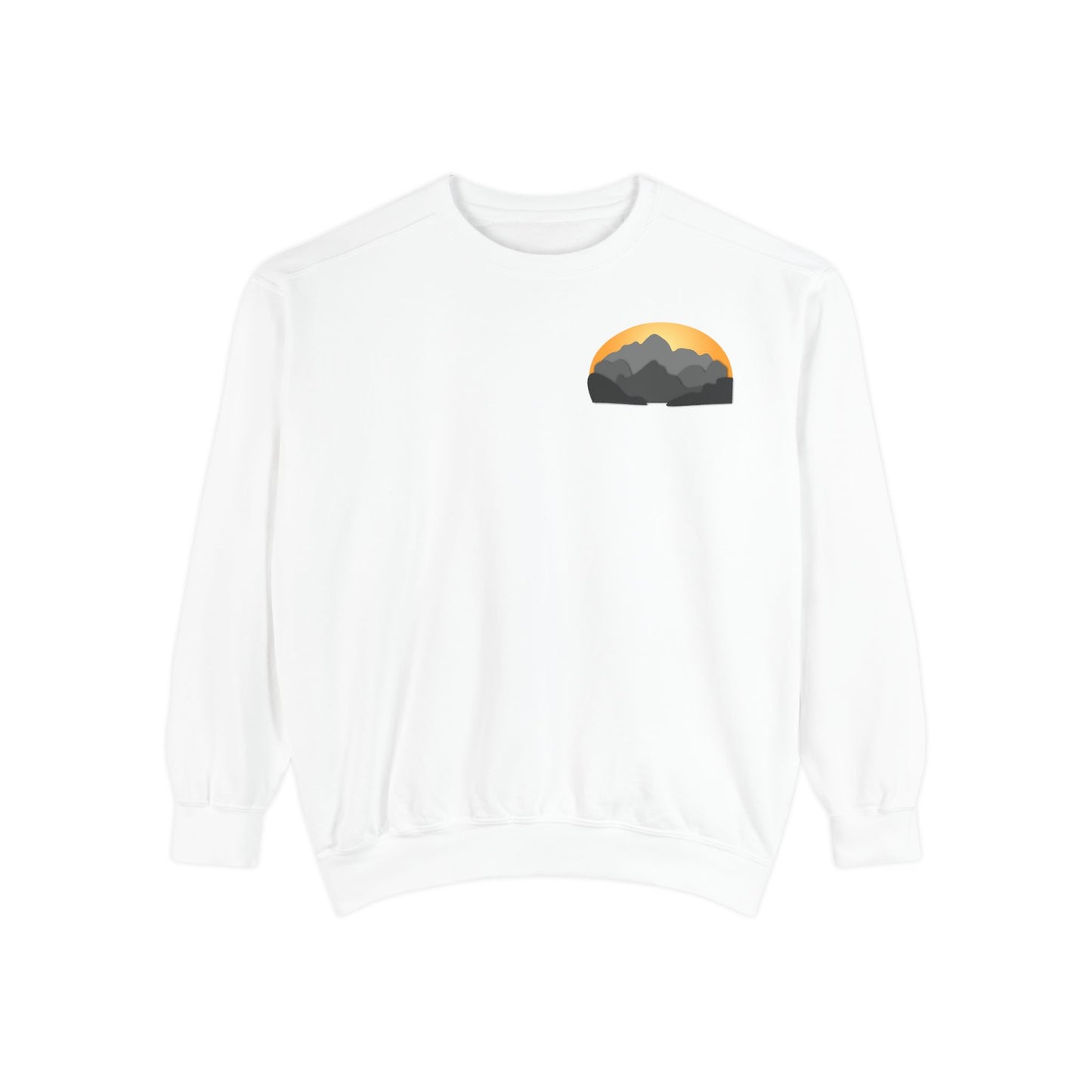 Sunset Mountain Pocket Design Sweatshirt