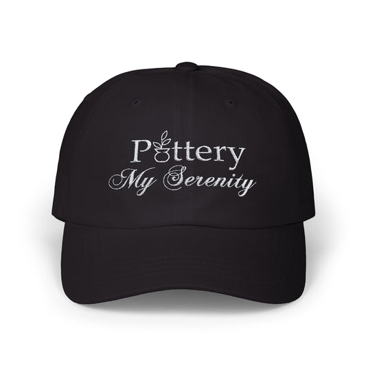 Embroidered "Pottery My Serenity" Black Baseball Cap