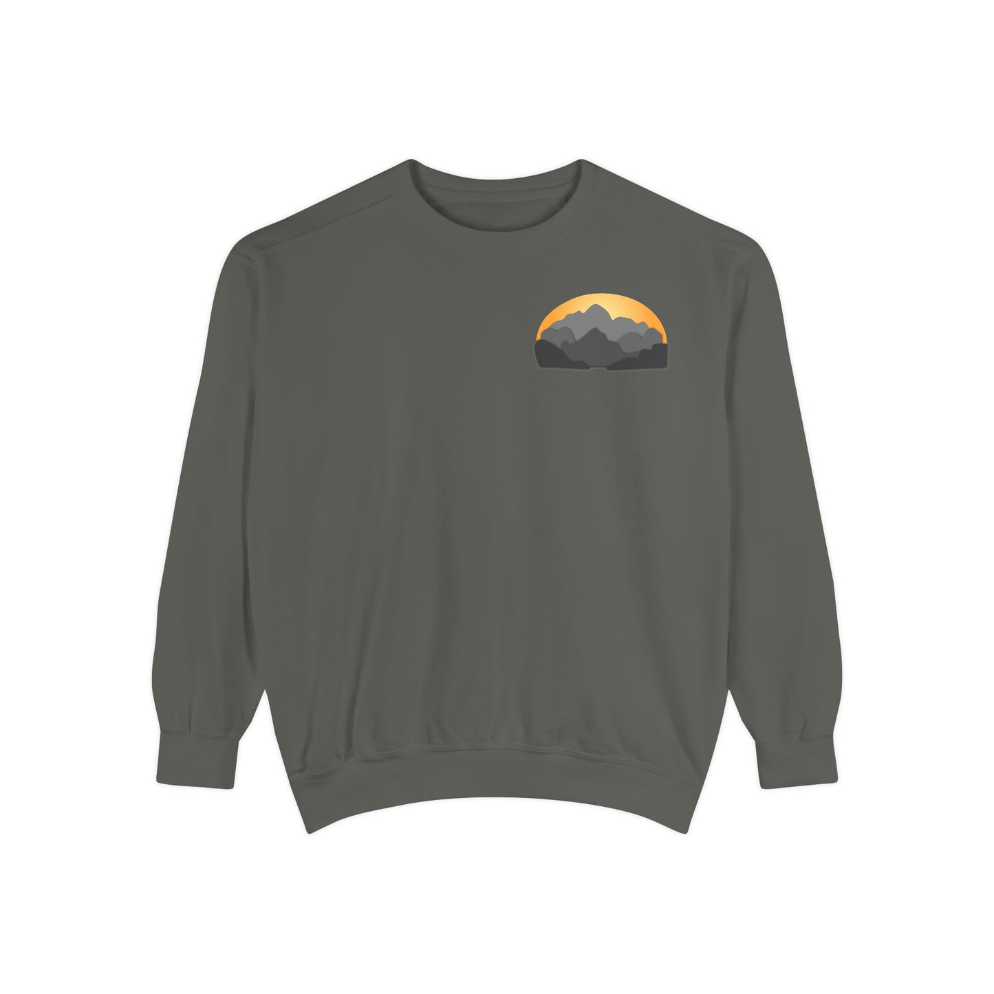 Sunset Mountain Pocket Design Sweatshirt