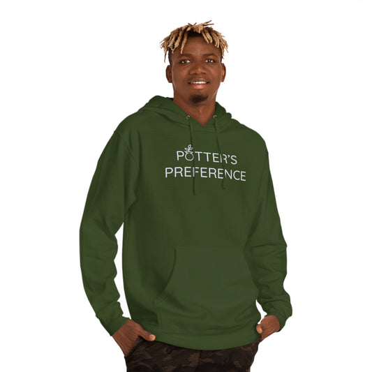 "Potter's Preference" White Text Hooded Sweatshirt