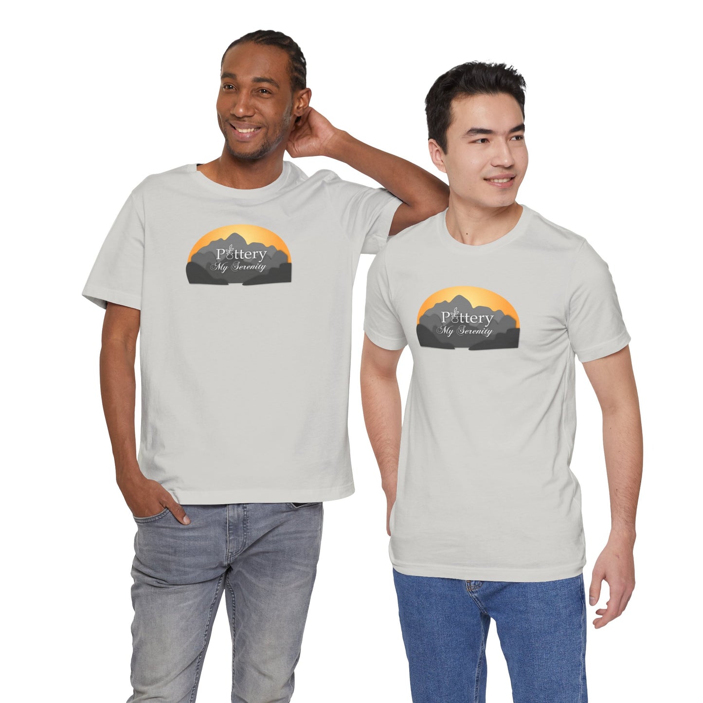 "Pottery My Serenity" Sunset Mountain Unisex Tee