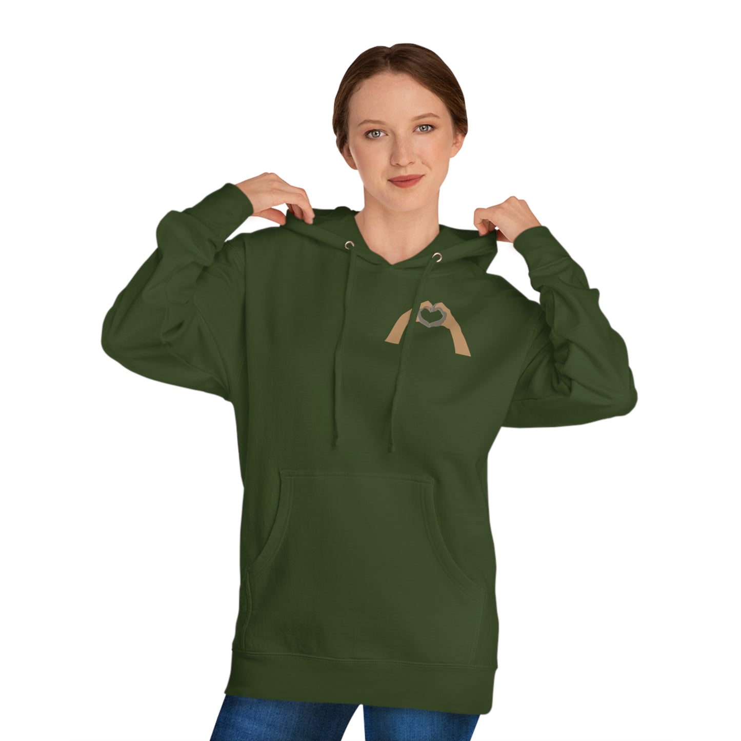 Clay Heart Hands 04 - Pocket Design Hooded Sweatshirt