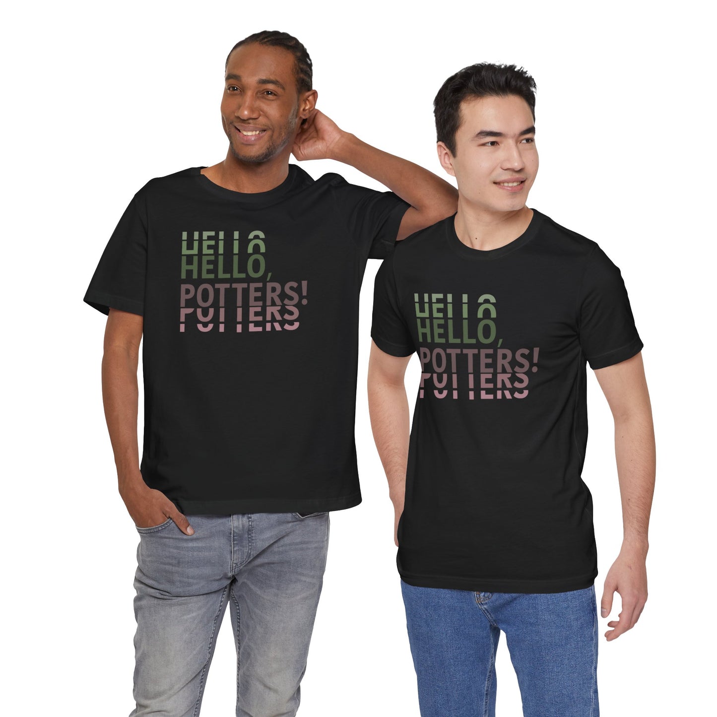 "Hello, Potters!" Left Unisex Tee