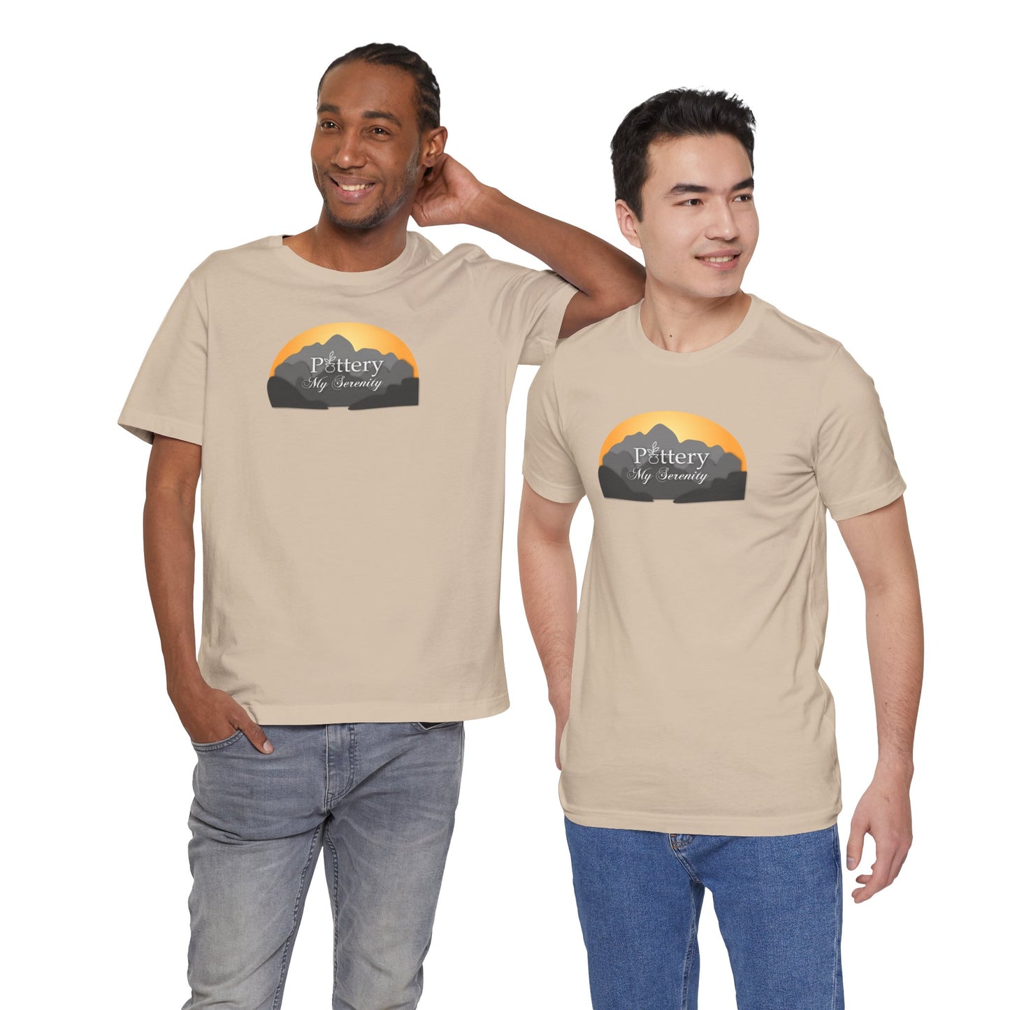 "Pottery My Serenity" Sunset Mountain Unisex Tee