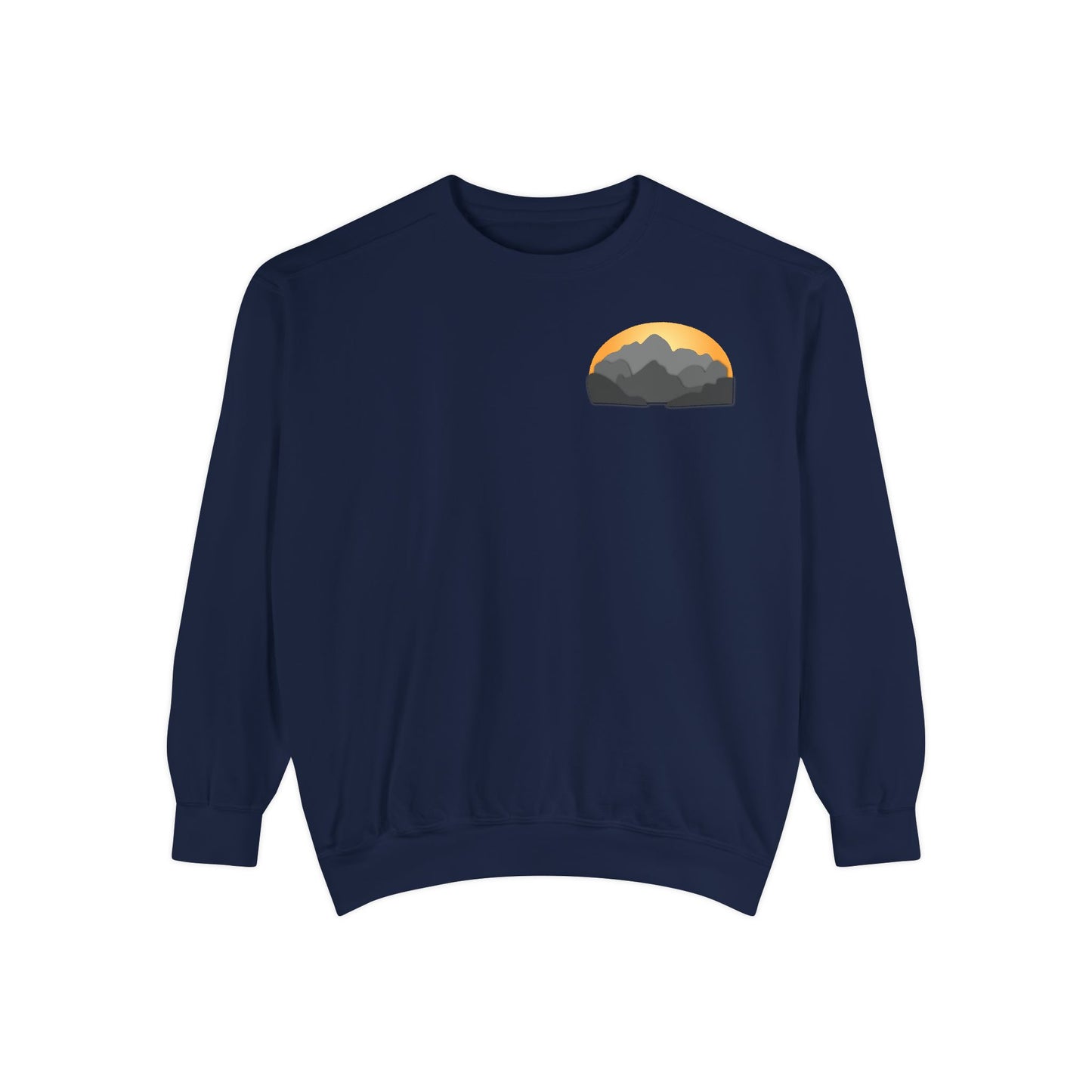 Sunset Mountain Pocket Design Sweatshirt